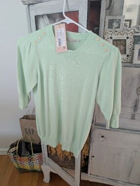 Esqualo Mint Green Fine Knit Sweater